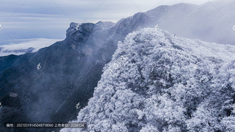 重庆金佛山旅游区航拍雪景