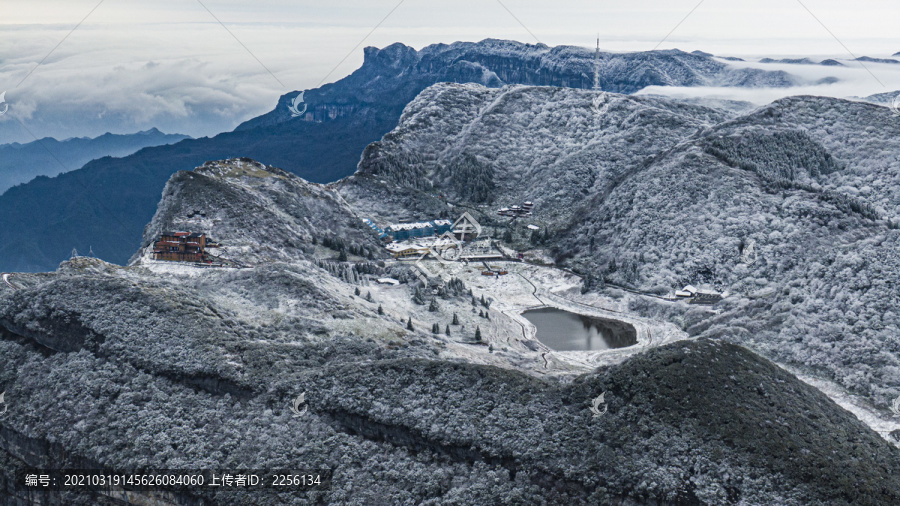 重庆金佛山旅游区航拍雪景