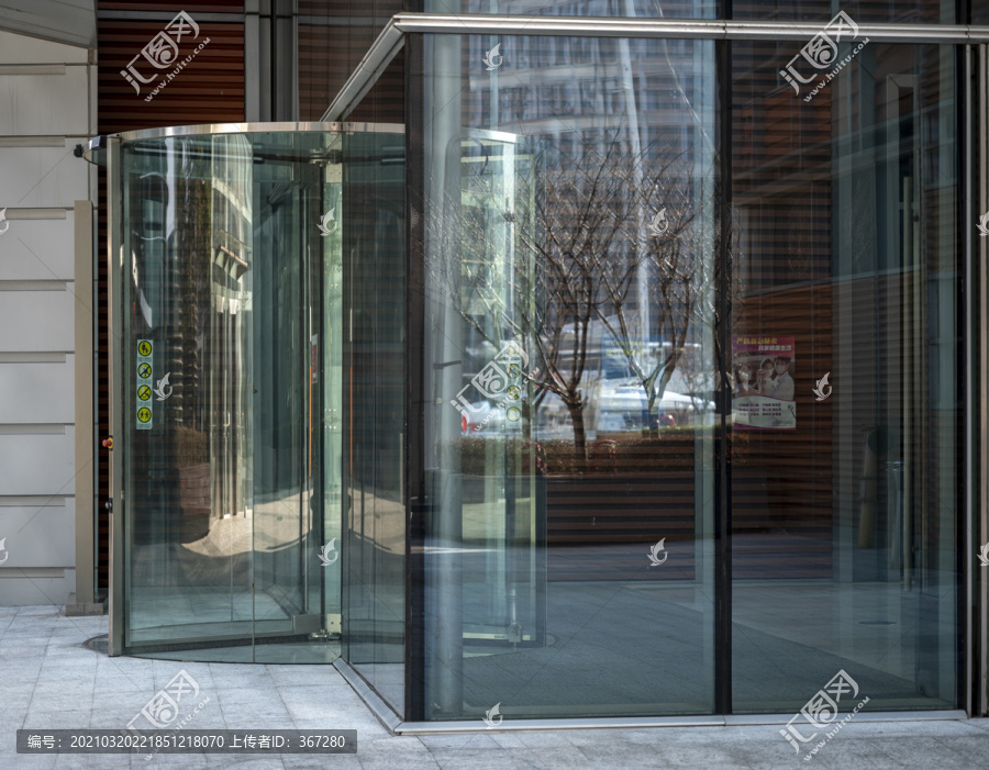 豪华建筑玻璃旋转门