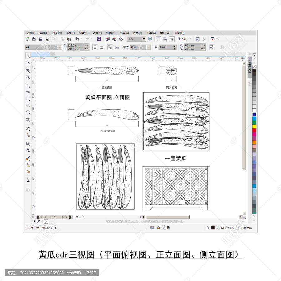 黄瓜CDR平面图立面图