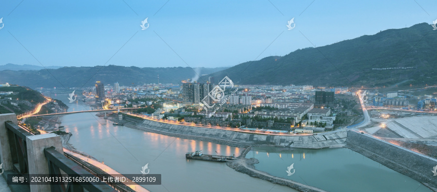 云南昭通水富城市夜景