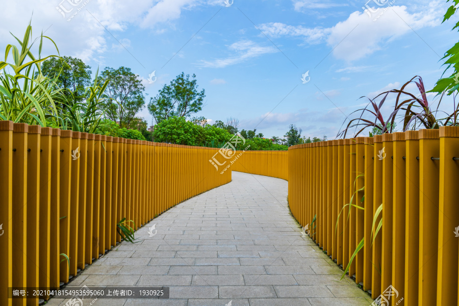 天府芙蓉园石板路径