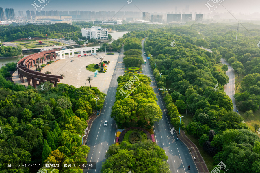 航拍南昌大学前湖校区