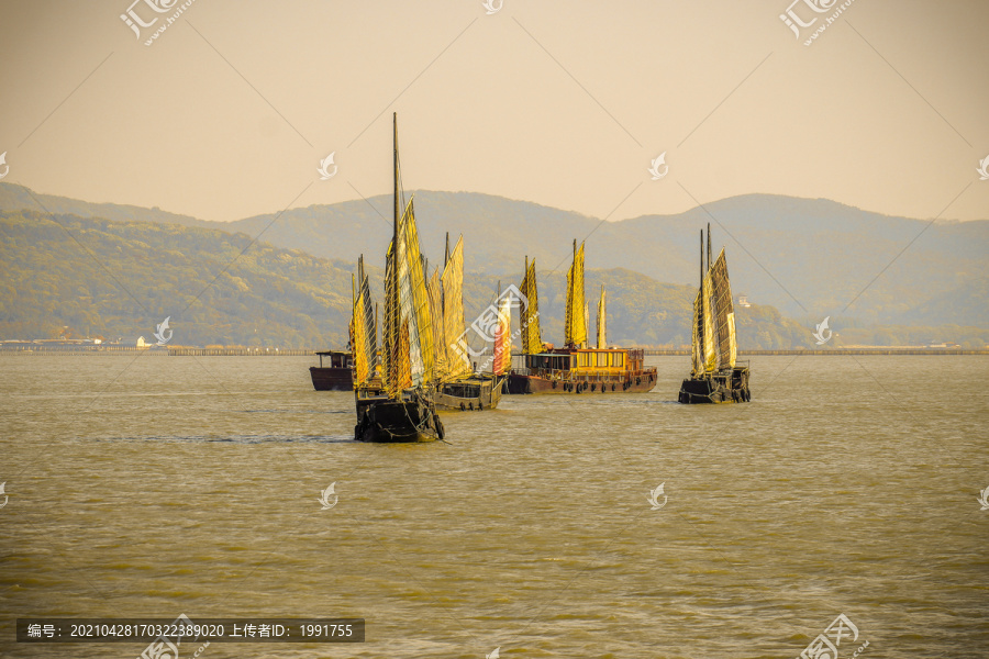 古代航海帆船古船