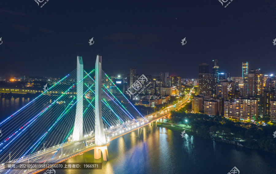 惠州市合生大桥与惠州大桥夜景