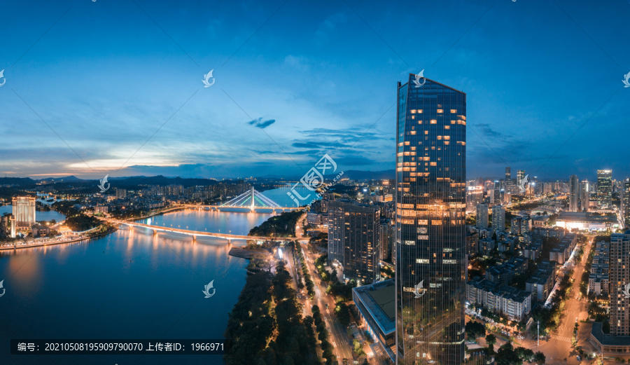 惠州市合生大桥与惠州大桥夜景