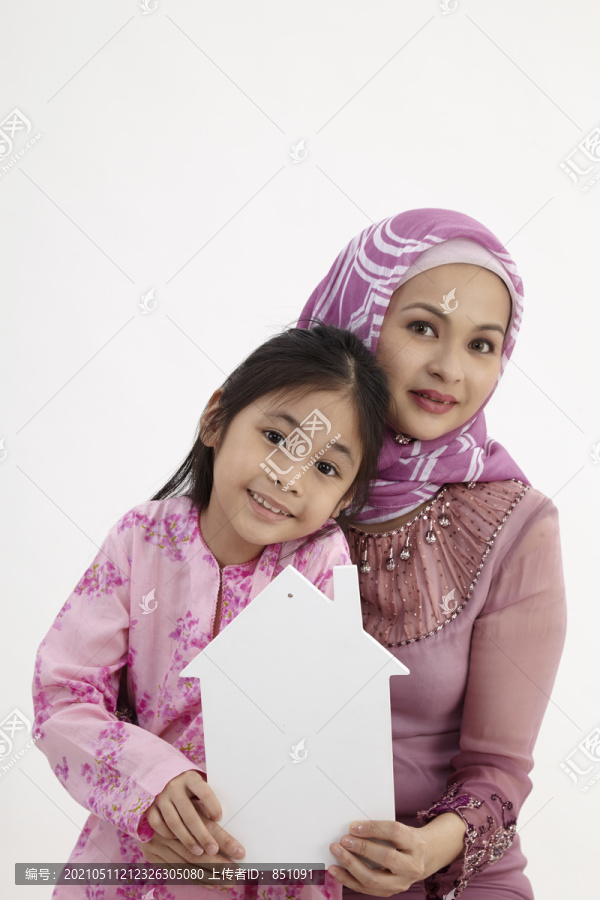 马来母女抱屋形牌