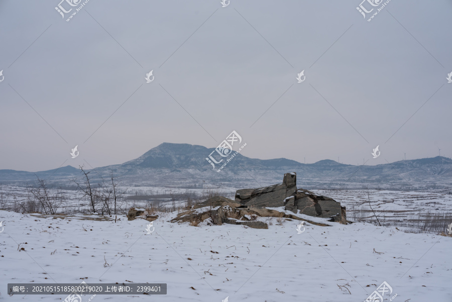 乡村田园雪景