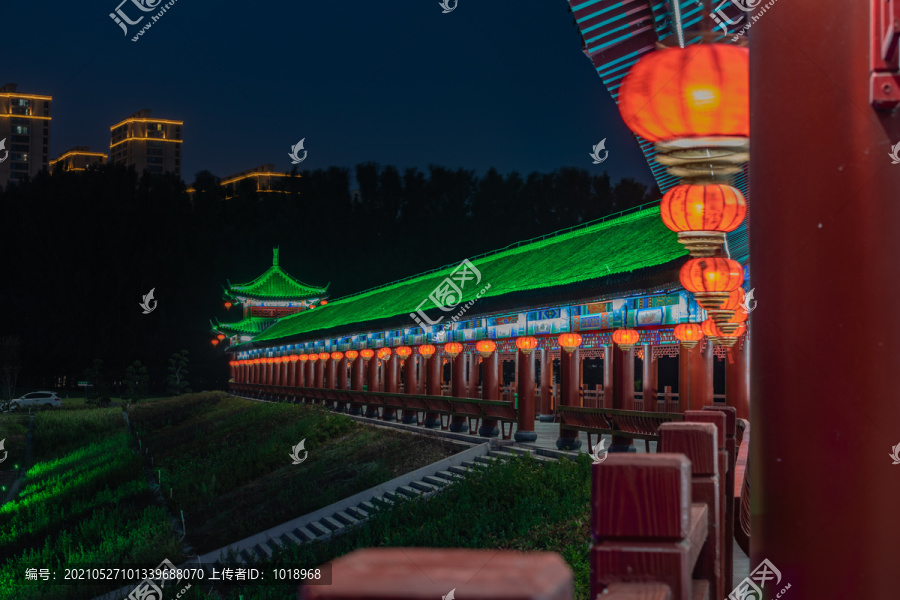 滨河国际新城蝶湖夜景