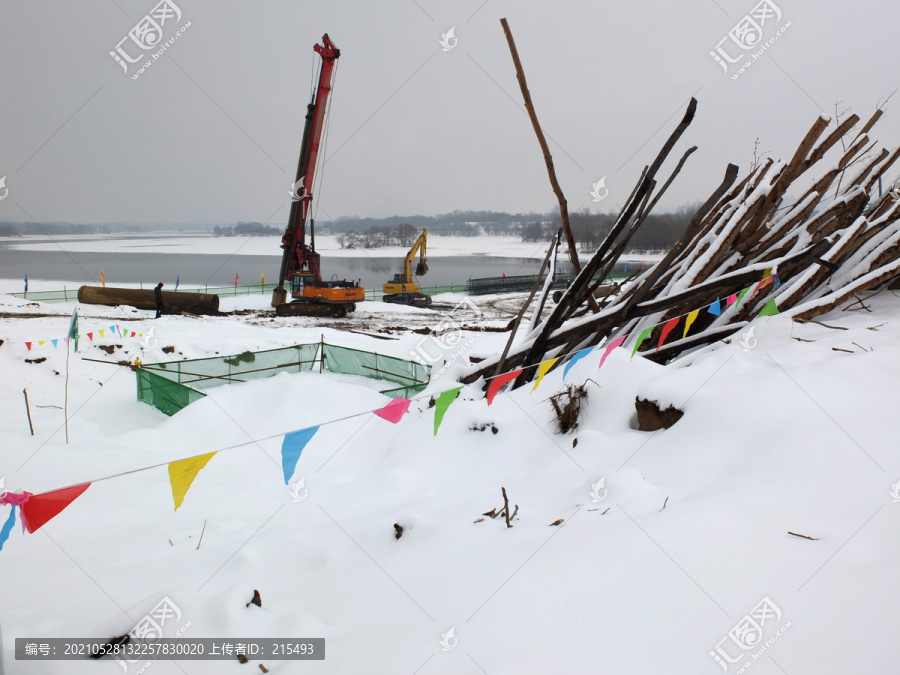 雪中施工