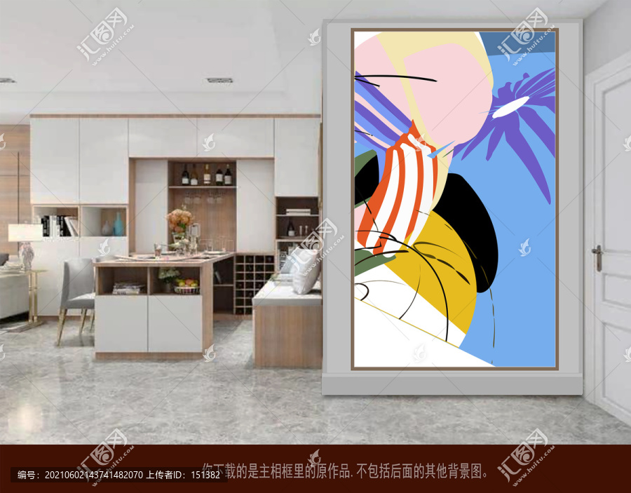 玄关抽象装饰画