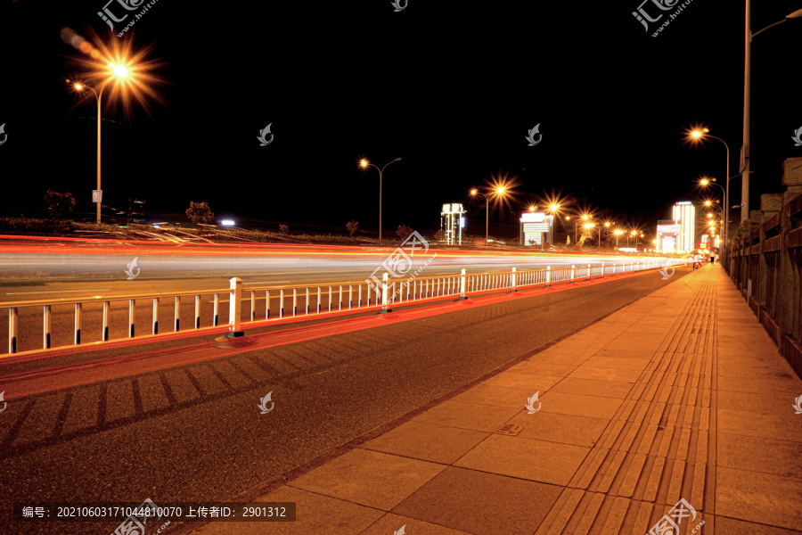 都市风光夜景道路