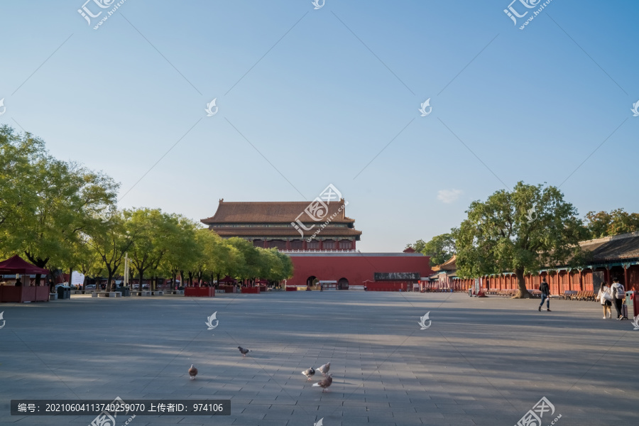 北京故宫古建筑古城墙和旅游风光