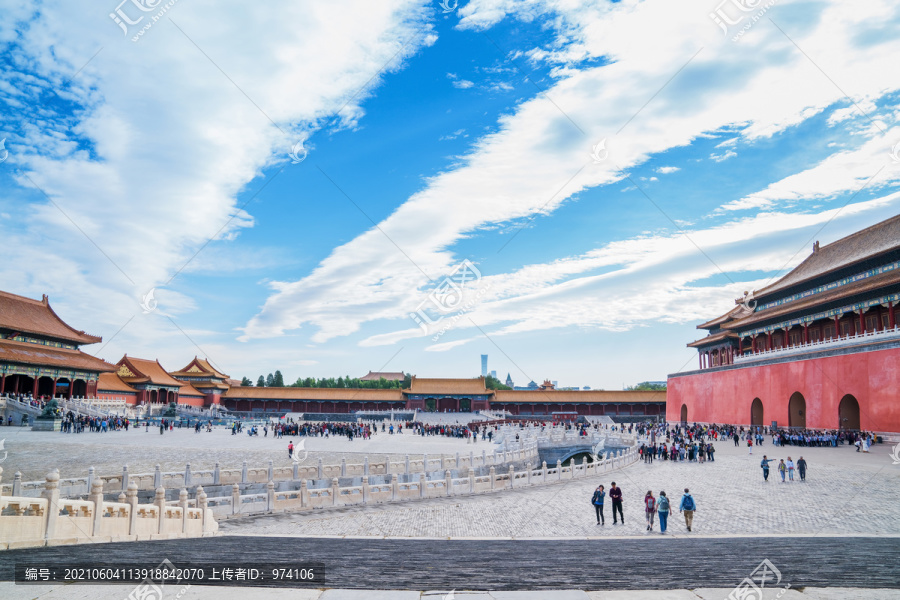 北京故宫古建筑古城墙和旅游风光