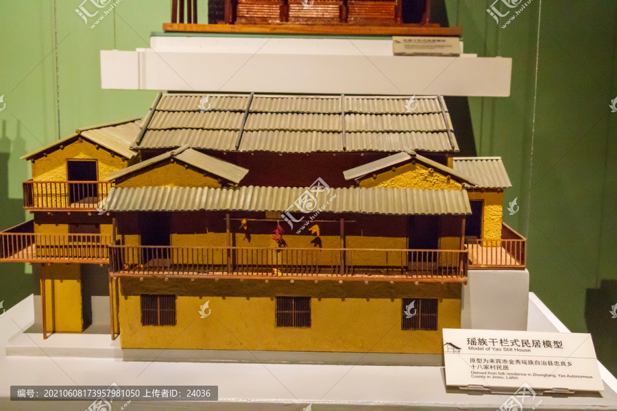 民族博物馆瑶族干栏式民居模型