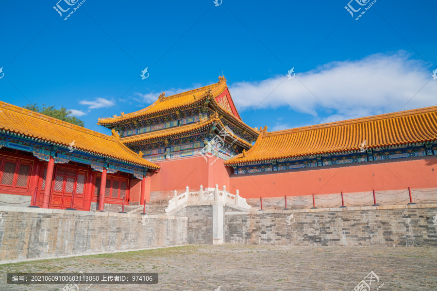 北京故宫古建筑古城墙和旅游风光