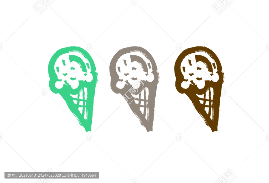 冰淇淋插画矢量