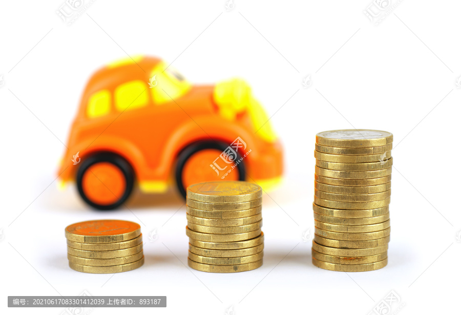 玩具汽车和硬币