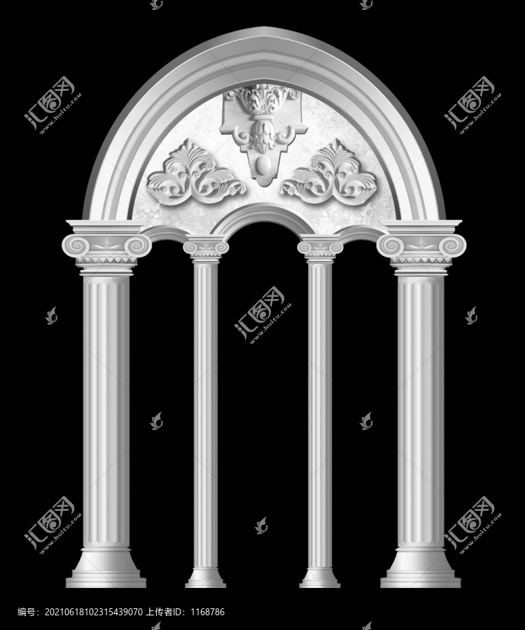 婚礼罗马柱拱门泡雕