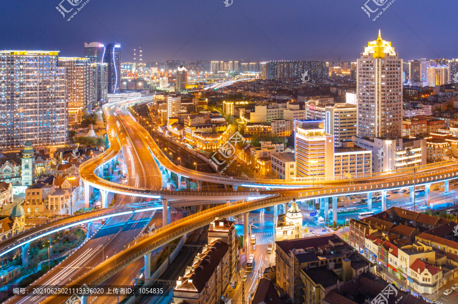 青岛立交桥夜景