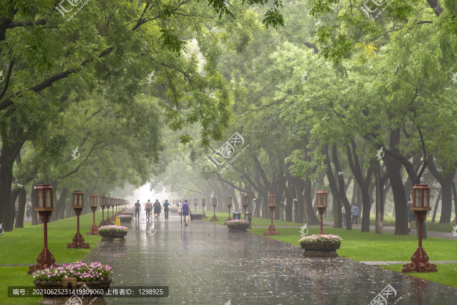 北京天坛公园道路景观