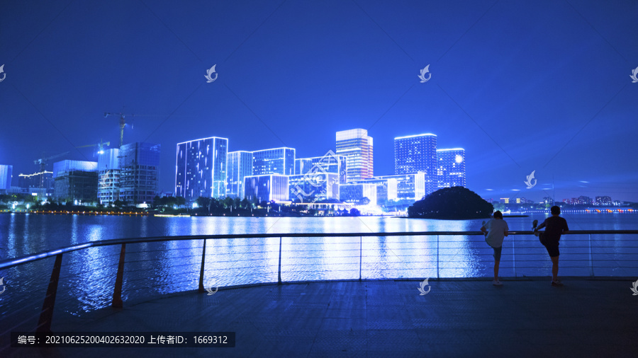 南京江宁九龙湖公园夜景