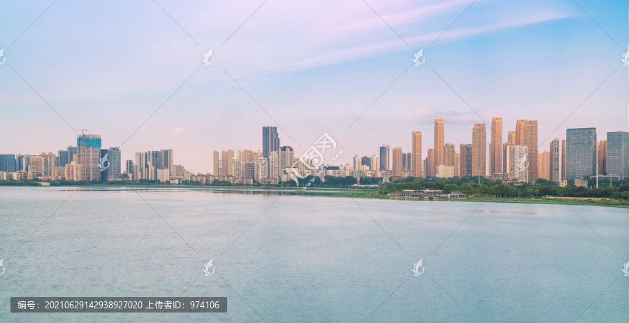武汉城市天际线和长江汉江风光
