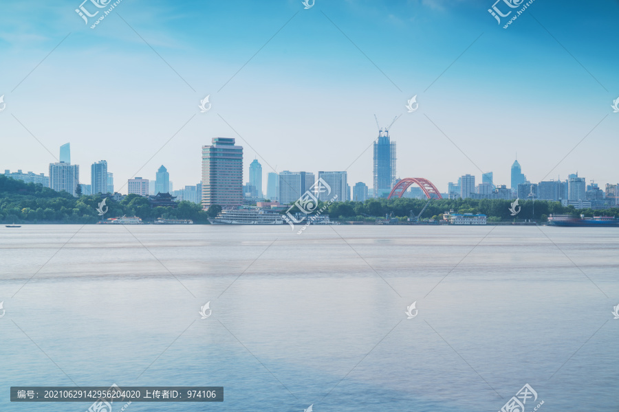 武汉城市天际线和长江汉江风光