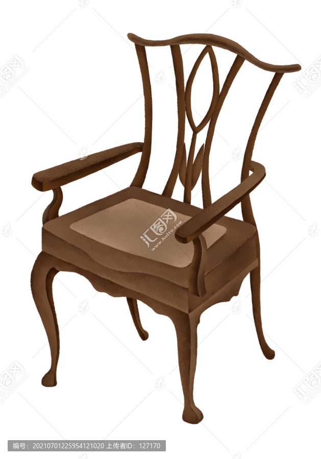 手绘中式椅子