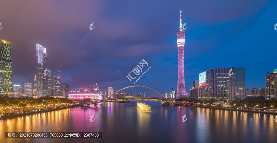 广州珠江两岸夜景