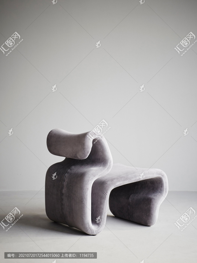 弓形抽象线条椅设计师椅