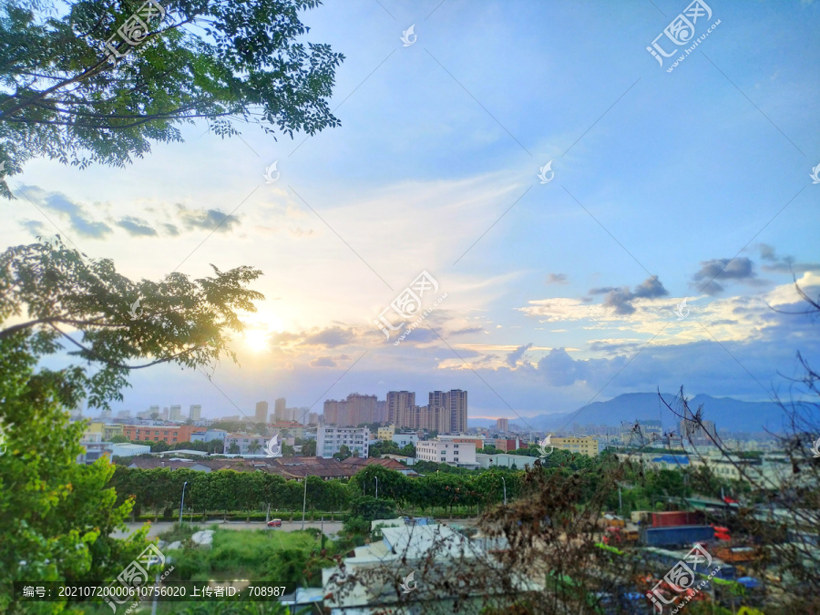 傍晚夕阳风景