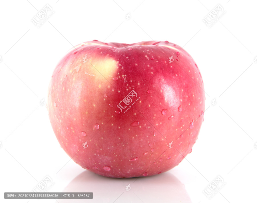 白背景上的红苹果