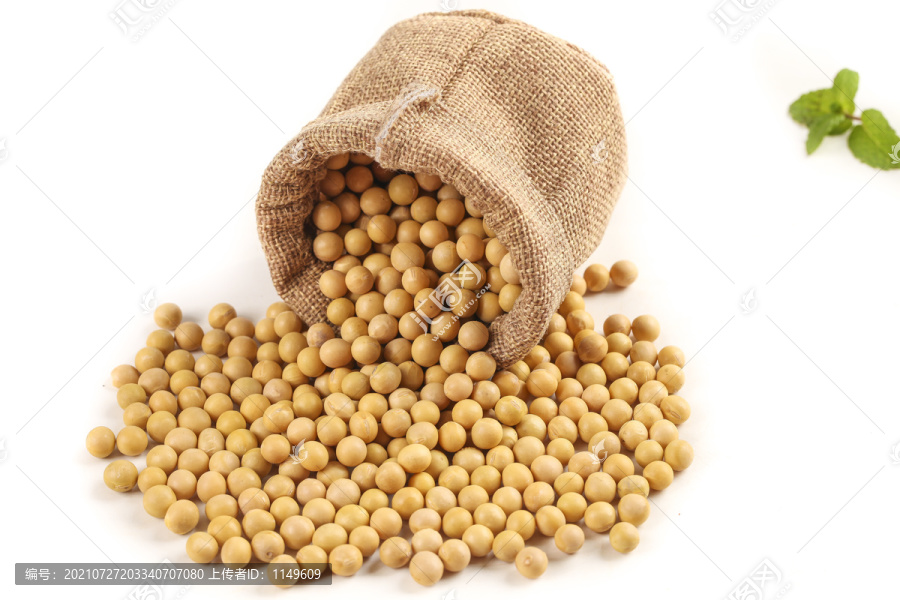 袋子里的黄豆粒