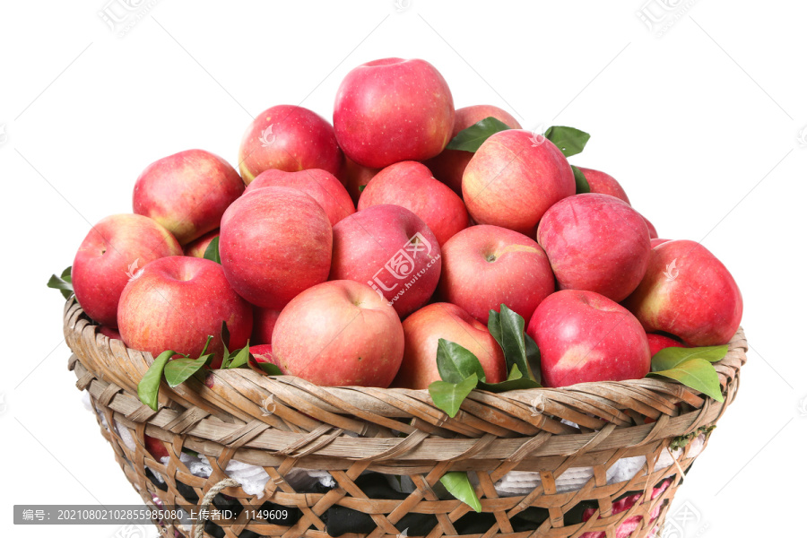 篮子里装着红苹果