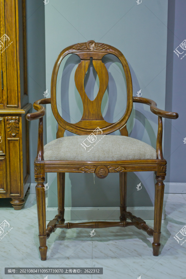 复古软包木座椅