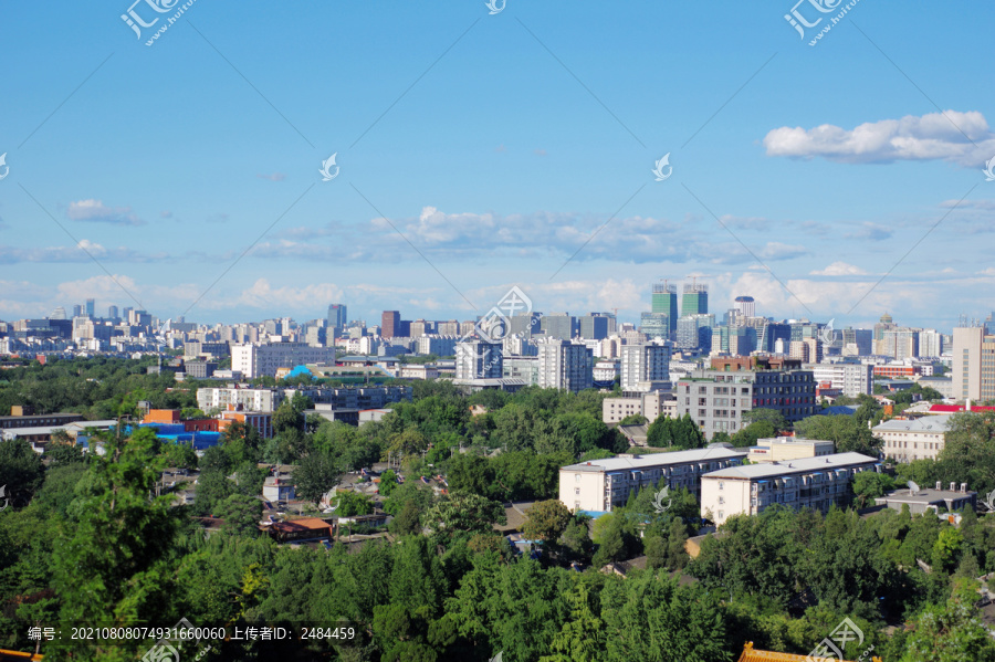 景山俯瞰北京城市风光