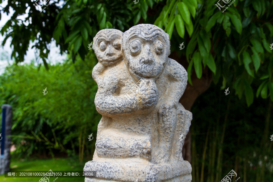 南宁园博园天津园雕塑猴子