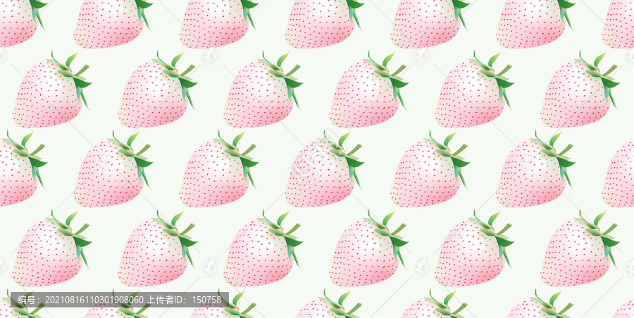 白草莓无缝背景