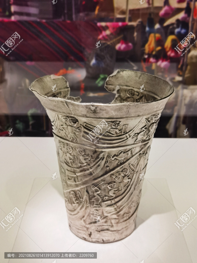 契穆文化锤揲工艺银杯