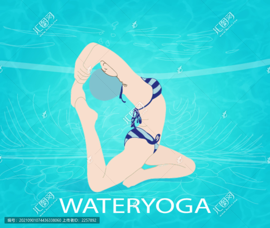 女子水中瑜伽