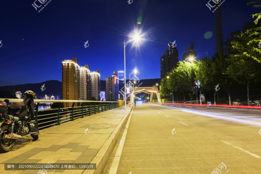 福建南平延平闽江路夜景