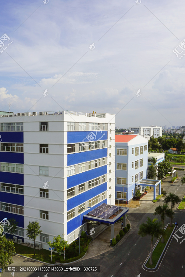 俯拍越南胡志明市高技术工业区