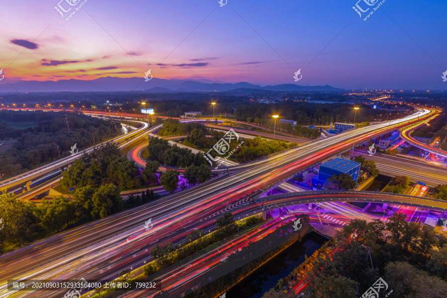 北京四通桥夜景