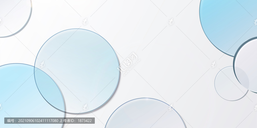 透明玻璃片三维极简背景