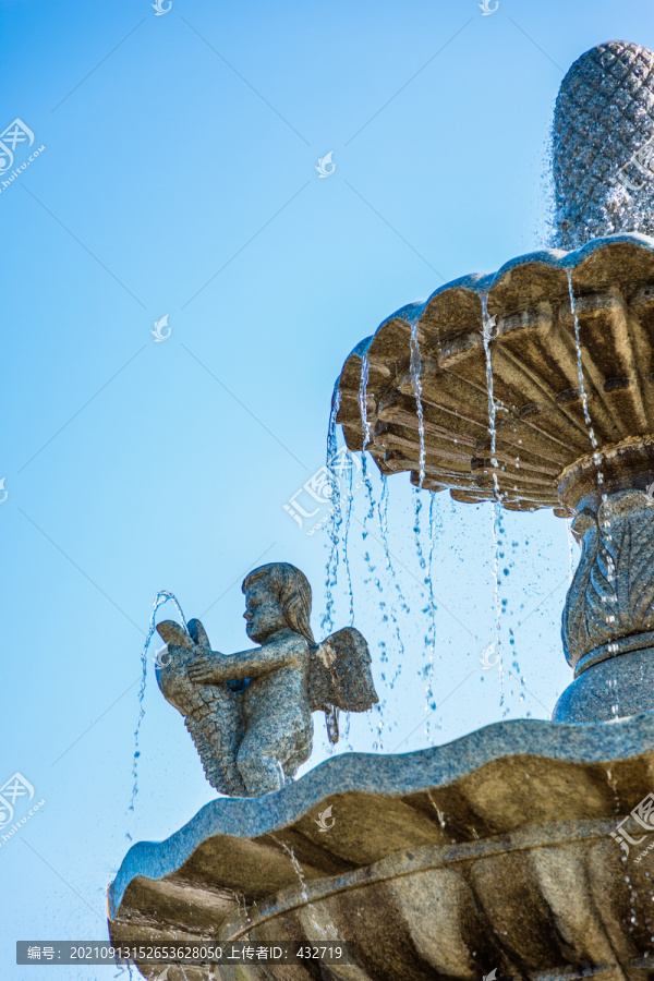 欧式喷泉石雕天使