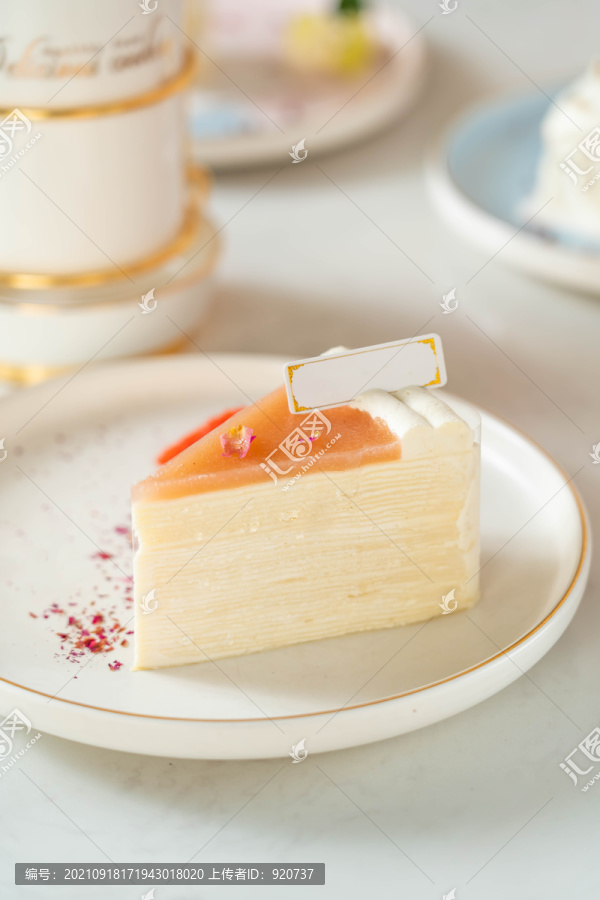 白桃千层蛋糕