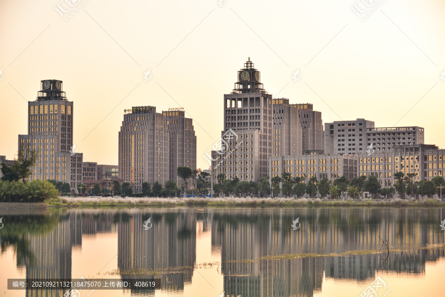 都市夕阳风景