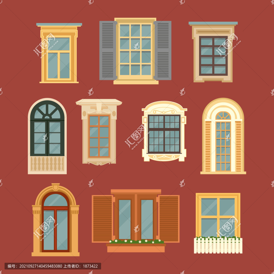 多种典雅窗户窗框设计插图