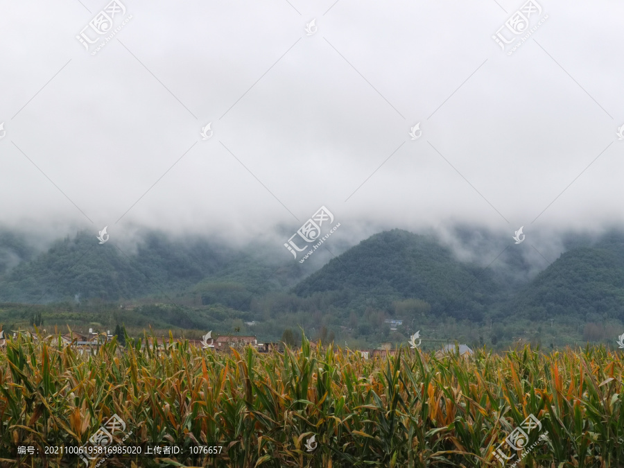 西安秦岭北麓山脉沣峪口自然风